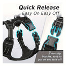 Arnês Anti-puxão para Cães Grandes – Ajustável e Confortável | Colete de Passeio com Faixas Refletoras, Alça de Controlo e 2 Anéis Metálicos