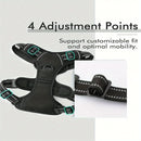 Arnês Anti-puxão para Cães Grandes – Ajustável e Confortável | Colete de Passeio com Faixas Refletoras, Alça de Controlo e 2 Anéis Metálicos