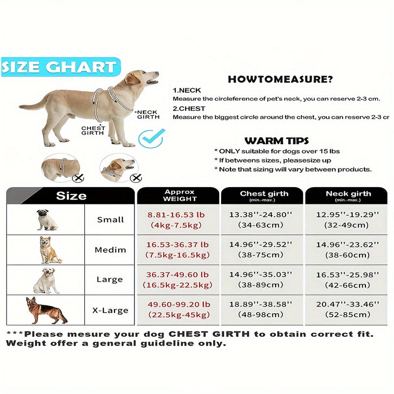 Arnês Anti-puxão para Cães Grandes – Ajustável e Confortável | Colete de Passeio com Faixas Refletoras, Alça de Controlo e 2 Anéis Metálicos