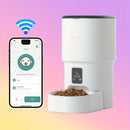Comedouro Automático Inteligente Wi-Fi 4L – Controlo via App e Design Anti-humidade | Alimentador Moderno e Programável para Cães e Gatos